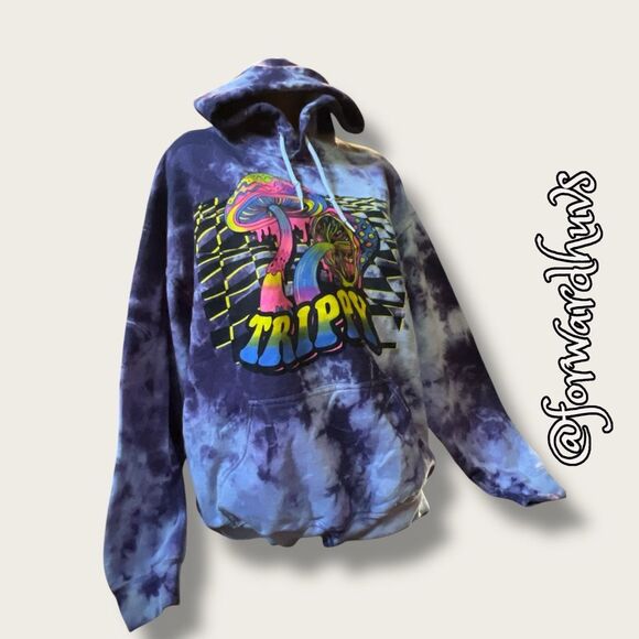 Y2K Style Retro Hippie Tie-Dye Hoodie – Estimated Size Large – No Tag - Picture 2 of 12